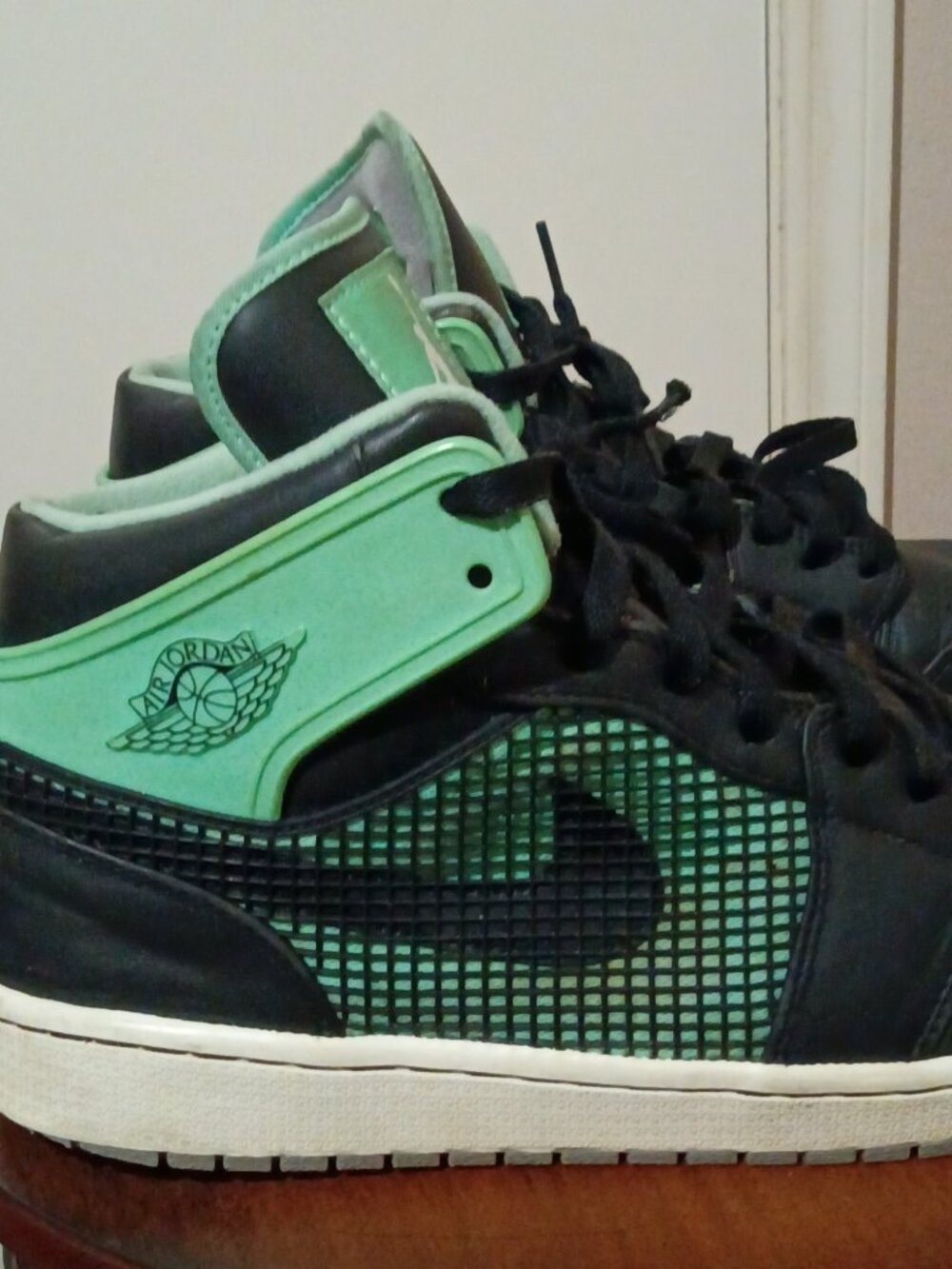 Nike Air Jordan 1 Retro 89 Green Glow Men’s Size 12 US 599873-033 Black Teal - Picture 13 of 14